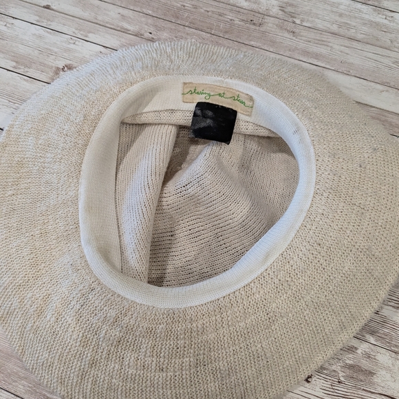 Urban Outfitters Staring at Stars Cotton Woven Floppy Soft Hat Natural - Picture 13 of 13